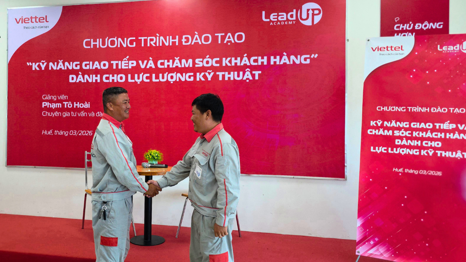 Ảnh: Phương pháp đóng vai được thực hiện trong Chương trình dành cho Viettel Huế